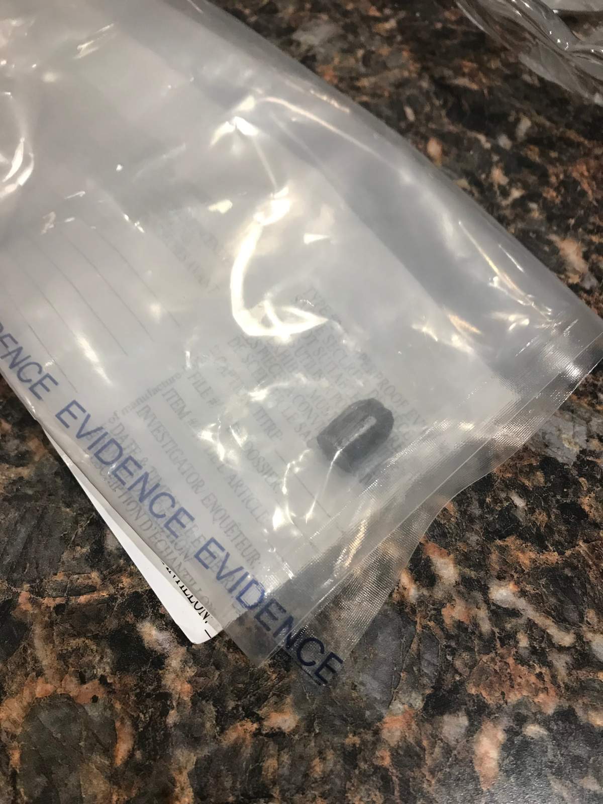 Bruce Foster says this bullet came crashing through the ceiling of his Brookswood home shortly after midnight on New Year's Day. 