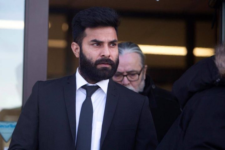 Jaskirat Singh Sidhu leaves provincial court in Melfort, Sask., Tuesday, January, 8, 2019. Sidhu, the driver of a transport truck involved in a deadly crash with the Humboldt Broncos junior hockey team’s bus, has pleaded guilty to all charges against him. THE CANADIAN PRESS/Kayle Neis