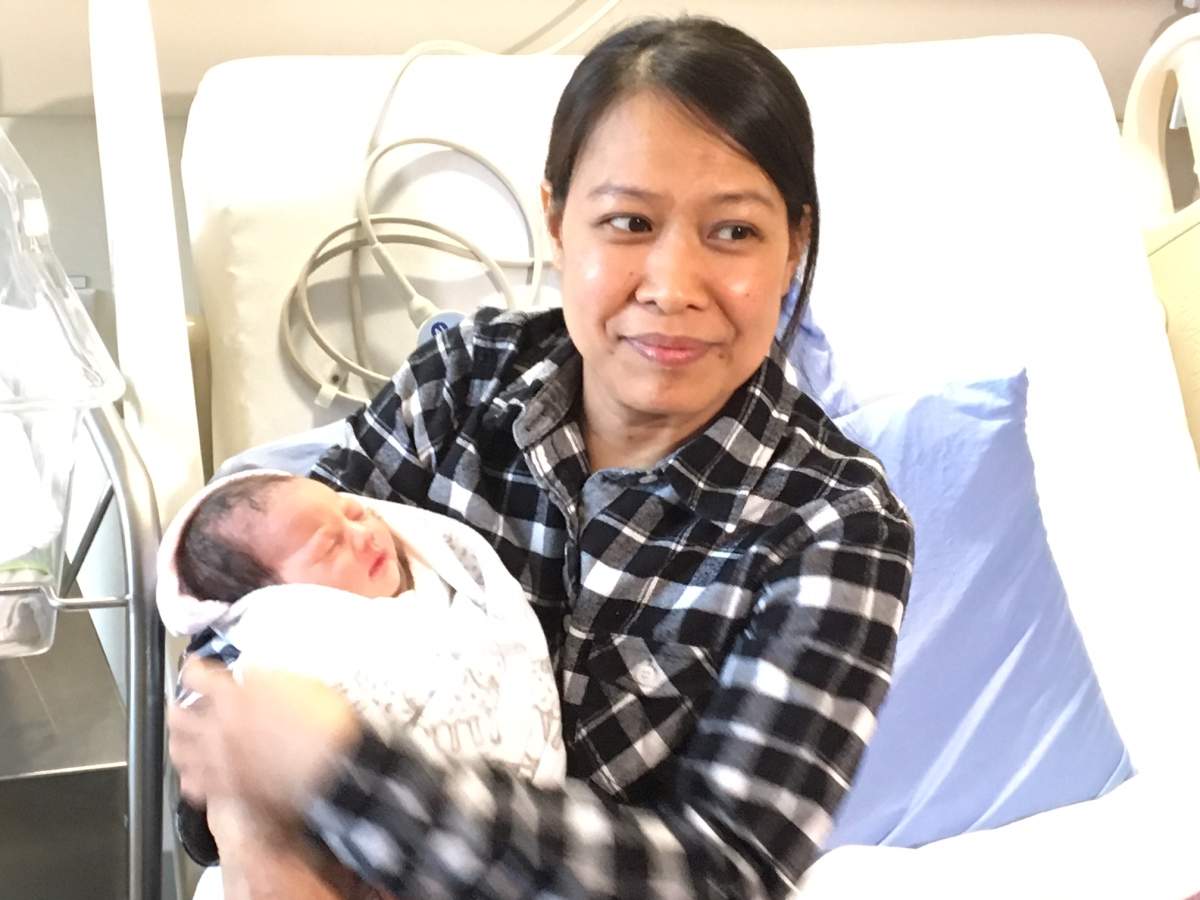 Baby Tia was born at 12:08 a.m. on Jan. 1, 2019 in Edmonton.