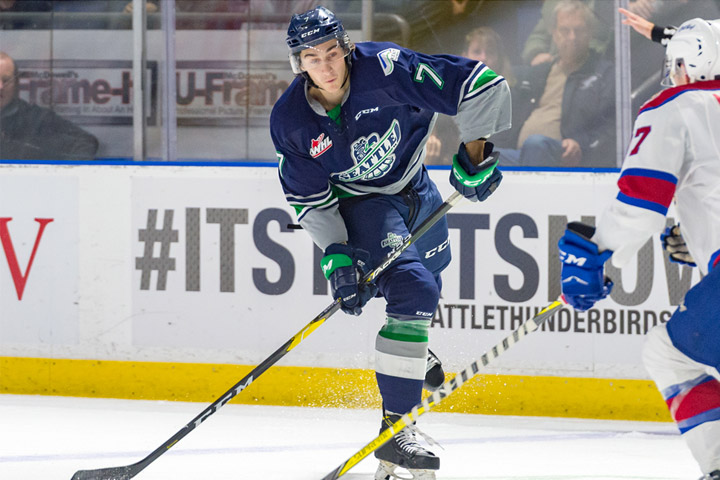 The Saskatoon Blades traded Zach Ashton, 17, and a 2022 fifth-round draft pick to the Seattle Thunderbirds for 19-year-old defenceman Reece Harsch.