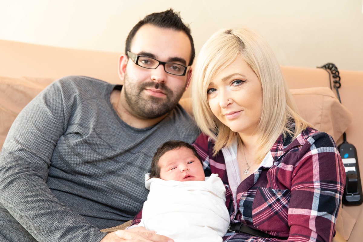 Bruno Ferreira and Cindy Moore welcomed daughter Priscila on Jan. 1, 2019 at 12:14 a.m., weighing 9 lb 13 oz..