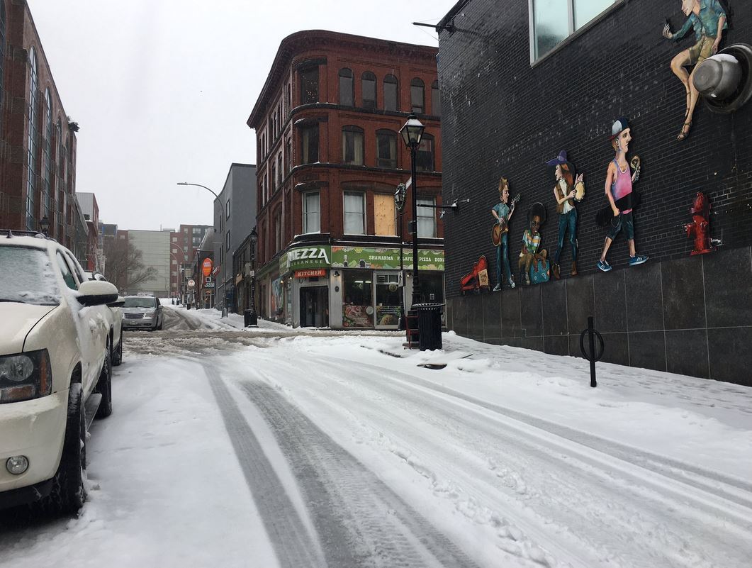 Police say the stabbing happened on Granville Street early Tuesday morning. 