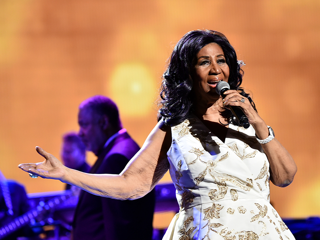 Aretha Franklin performs onstage during the ‘Clive Davis: The Soundtrack of Our Lives’ Premiere Concert at Radio City Music Hall on April 19, 2017 in New York City.