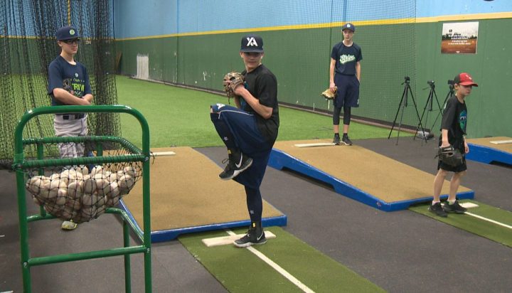 Kids took part in a baseball camp in Calgary over the weekend.