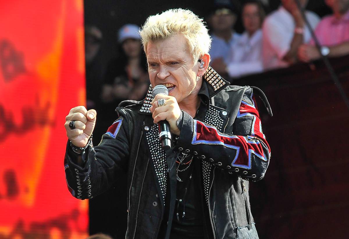 Billy Idol performs at BottleRock Napa Valley Music Festival at Napa Valley Expo on May 26, 2018, in Napa, Calif.