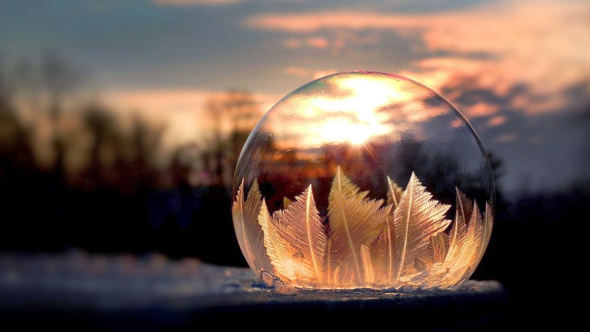 A frozen bubble.