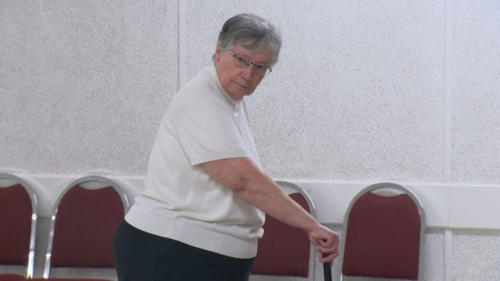 Irene Kelsey joined the carpet bowling group about three years ago.