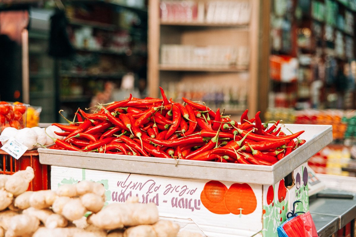 Red chilies.