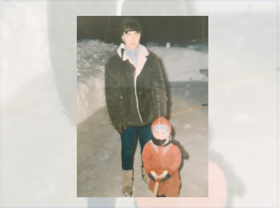 Global News Radio host Richard Cloutier (in red), pictured with his older brother Donald.