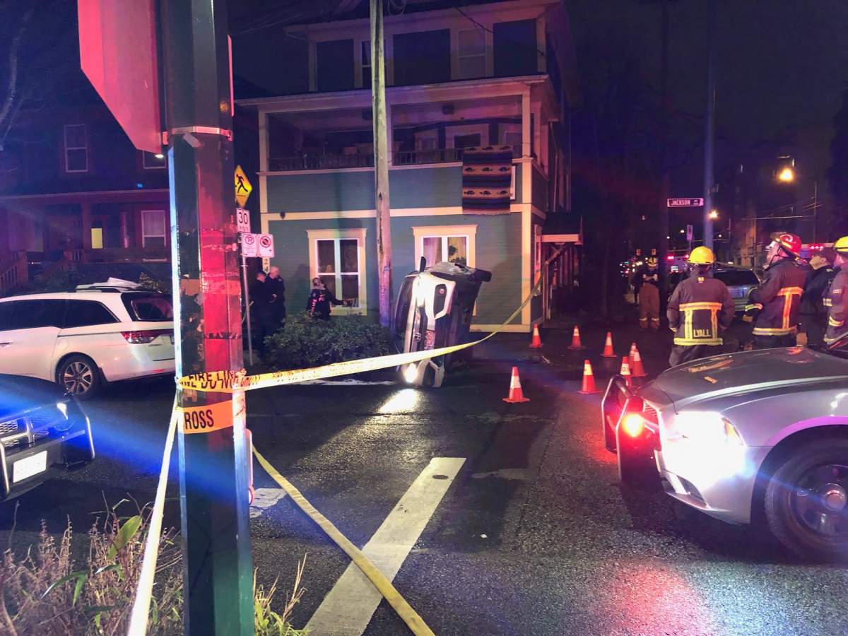 Car flees Vancouver police traffic stop, ensuing collision sends 3 to ...