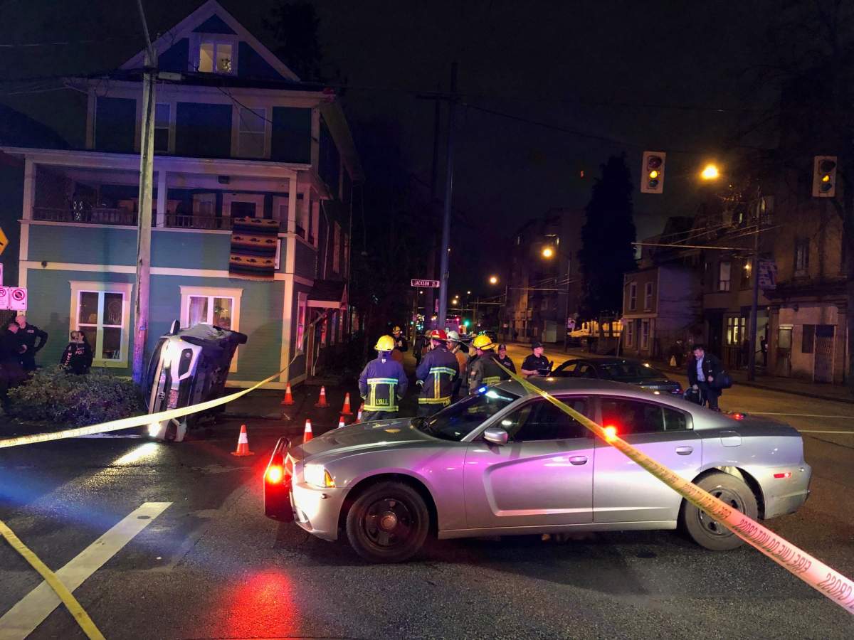 Car flees Vancouver police traffic stop, ensuing collision sends 3 to ...