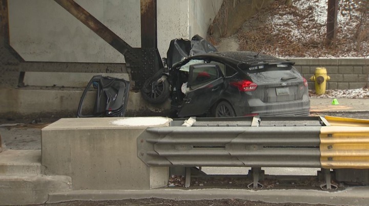 Toronto police are investigating after two people were seriously injured in a crash in Leaside early Saturday.