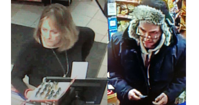 Kingston police are asking the public for help to identify these two people, who were allegedly involved in separate credit card frauds.