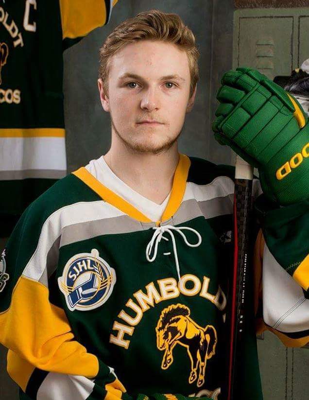 Logan Schatz (pictured) was the captain of the Humboldt Broncos.