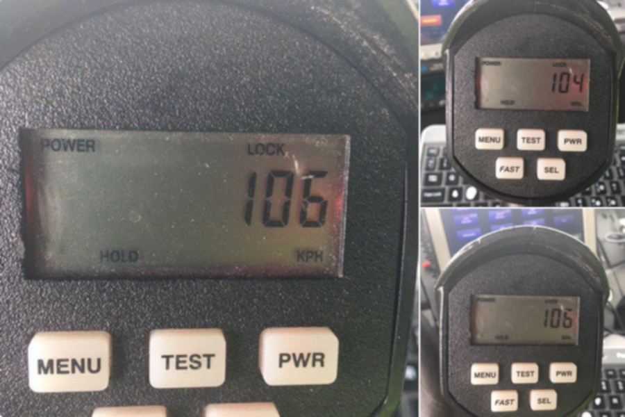 Three drivers were caught doing speeds 50 km/h above the posted limit.