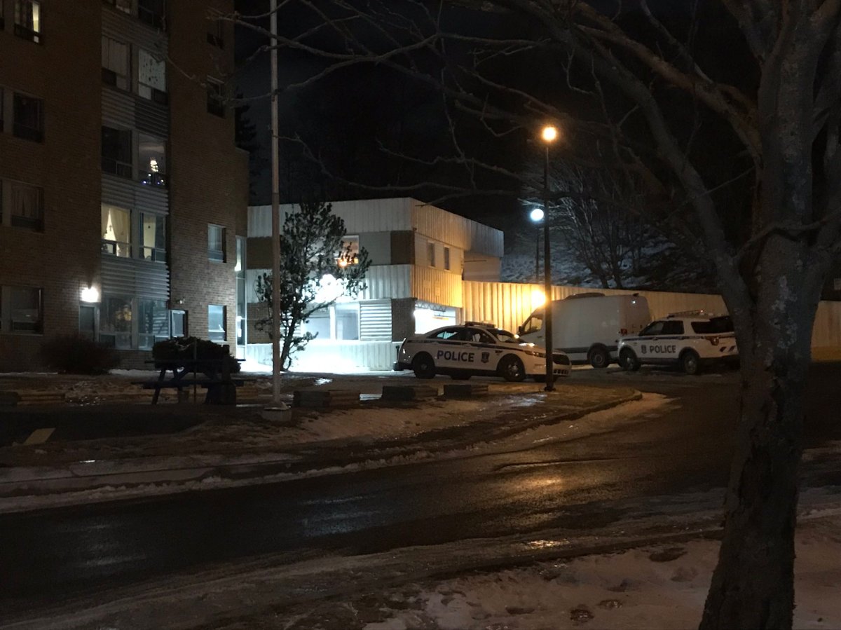 Multiple Halifax Regional Police units are on the scene of a man who has barricaded himself in a Dartmouth apartment with a knife.
