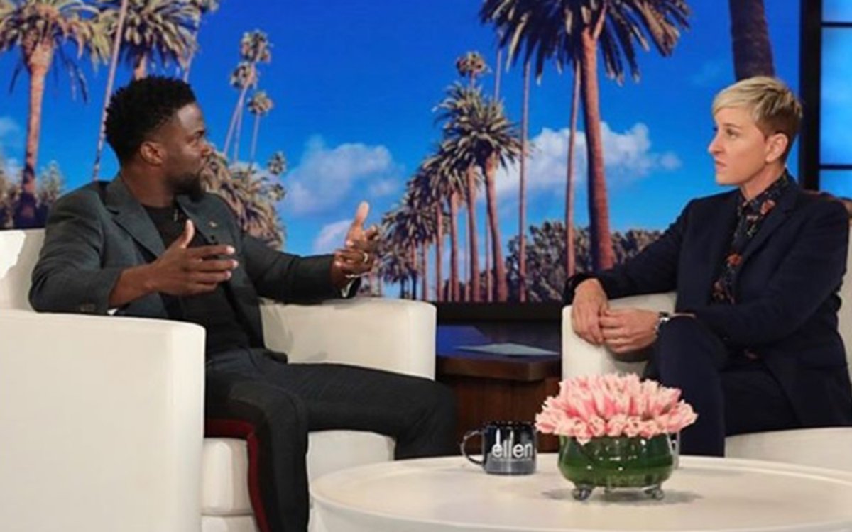 Kevin Hart with Ellen DeGeneres on 'Ellen.'.