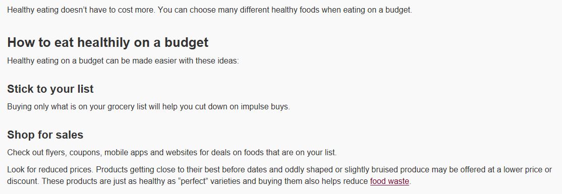 The Government of Canada has put out a list of tips to help people make the best of the new Food Guide.