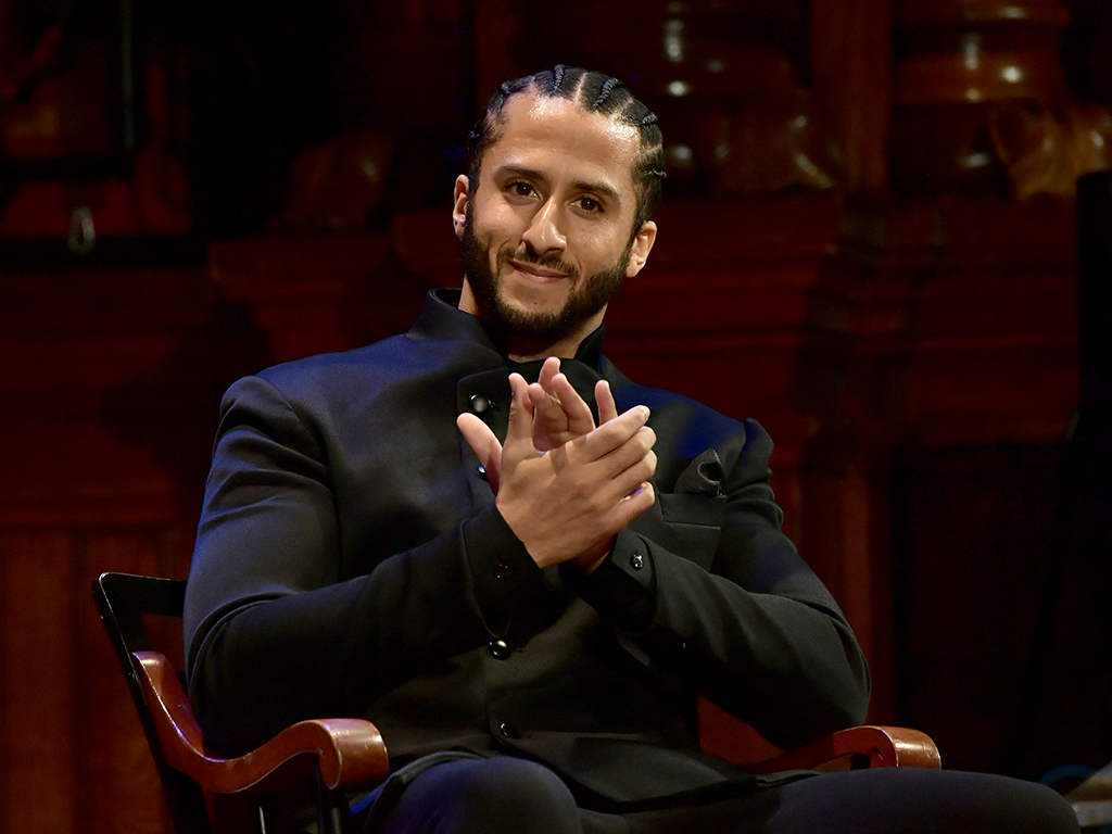 Colin Kaepernick at the W.E.B. Du Bois Medal Award Ceremony at Harvard University on Oct. 11, 2018, in Cambridge, Mass.
