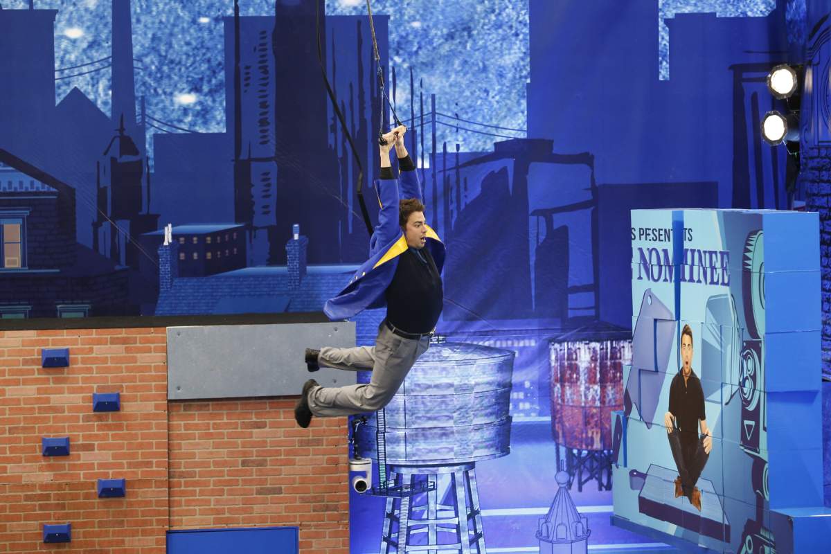 Pictured:Jonathan Bennett playing HOH Comp “Block Busters”. (Photo by Sonja Flemming/CBS via Getty Images)