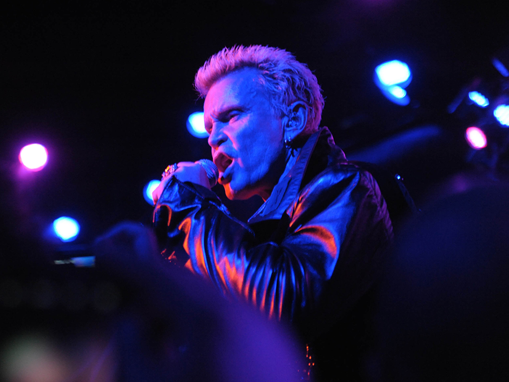 Billy Idol, Steve Stevens and their band perform at the Rockbar Theater on Dec. 11, 2014, in San Jose, Calif. 