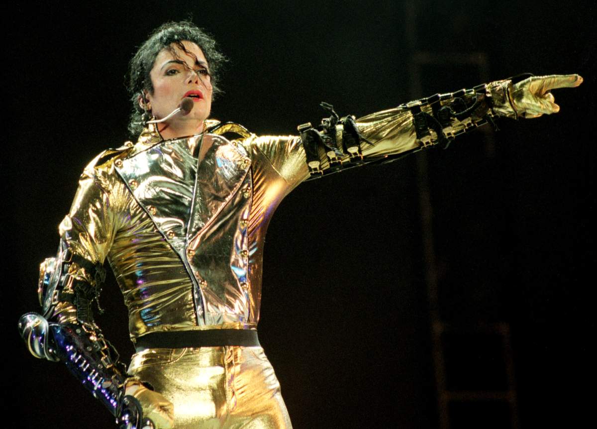 Michael Jackson performs onstage during the ‘HIStory’ world tour at Ericsson Stadium Nov. 10, 1996 in Auckland, New Zealand.