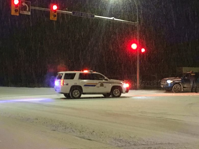 Kelowna RCMP have shut down Glenmore Road north of John Hindle Drive following an accident on Tuesday night. 
