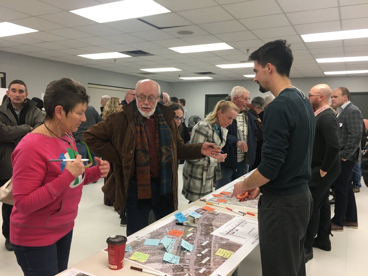 Residents share their ideas for updates to Herring Cove Road during an open house hosted by the Halifax Regional Municipality in Spryfield on Thurs. Jan. 10, 2019. 