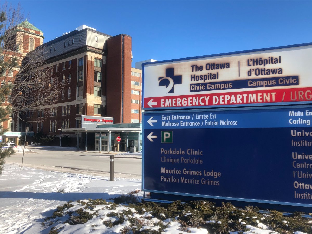File photo of the Ottawa Hospital's Civic campus, taken on Jan. 12, 2019. The head of a local union representing workers at the Ottawa Hospital says something must be done to address the hospital's overflowing morgues.