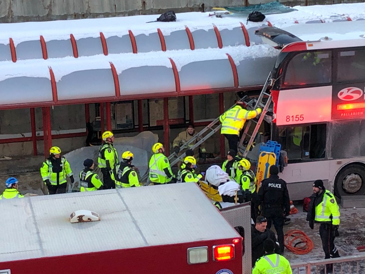 Three people were killed and another 23 were injured after a double-decker OC Transpo bus crashed at the Westboro transit station in Ottawa on Friday, Jan. 11, 2019.