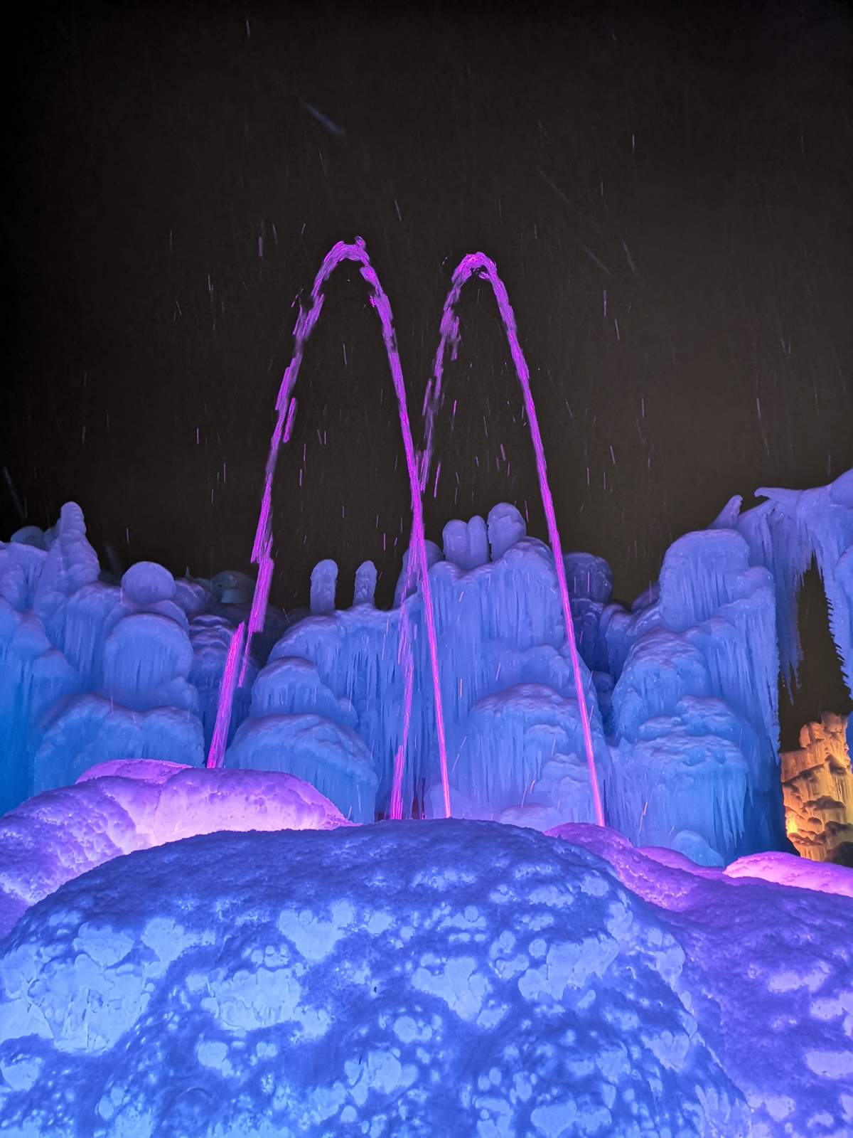 Ice castles in Edmonton. Credit: Kelly Frazer