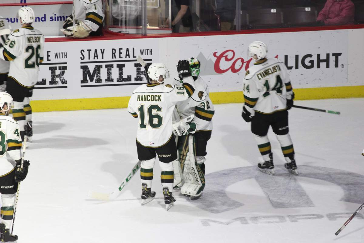 The London Knights congratulate goaltender Joseph Raaymakers on his 100th career win in the OHL.