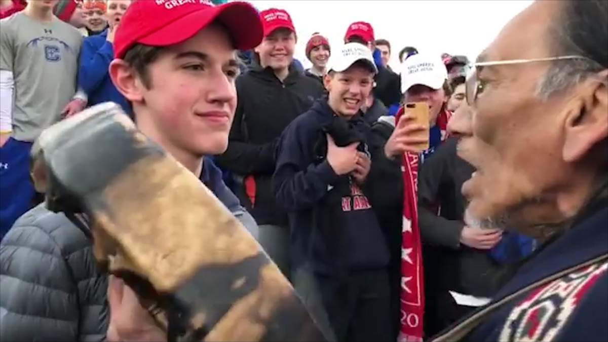 Teen in MAGA hat denies mocking Native American man, says incident was 'misinterpreted.'.