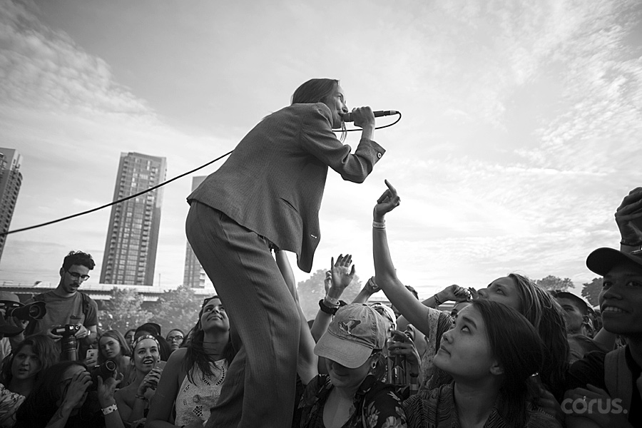 Leah Fay of July Talk at Field Trip Music & Arts Festival at Fort York in Toronto, on June 4, 2016.