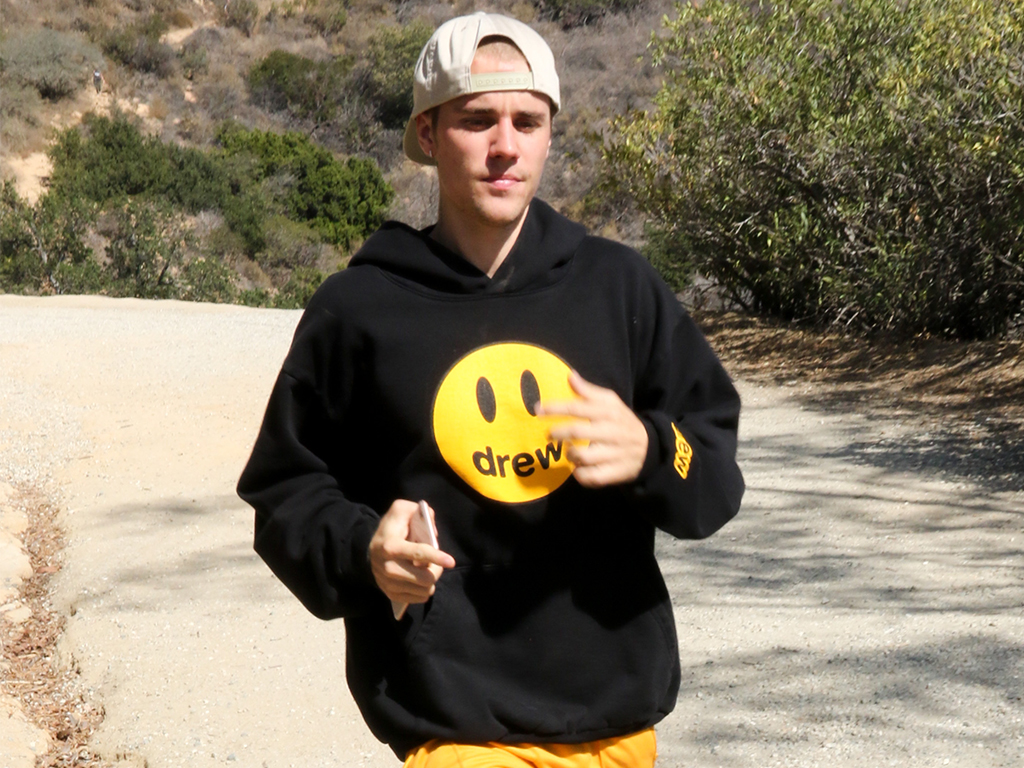 Justin Bieber running on Nov. 1, 2018, in Los Angeles, California. 