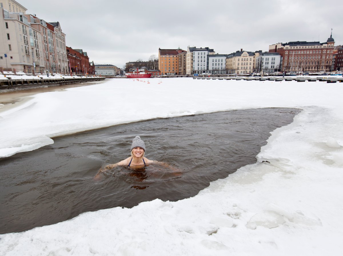 Author Katja Pantzar says ice swimming might be one of the keys to Finland's high happiness rating.