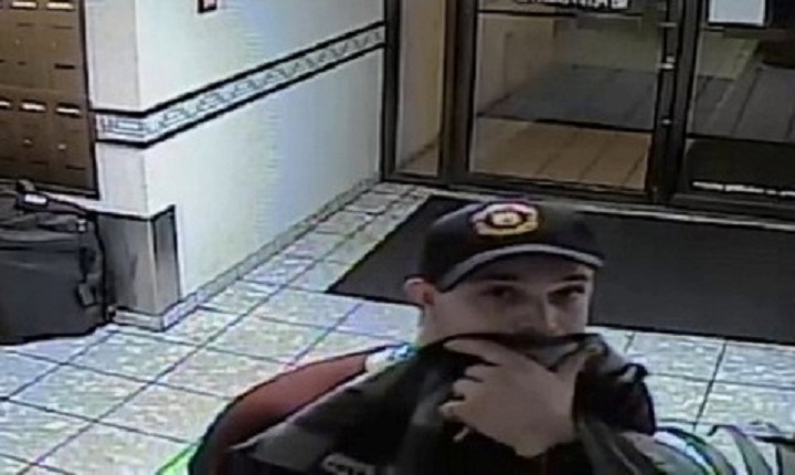 Video surveillance of a suspect alleged to be connected with a break and enter along Baron Road in Kelowna in mid-December.