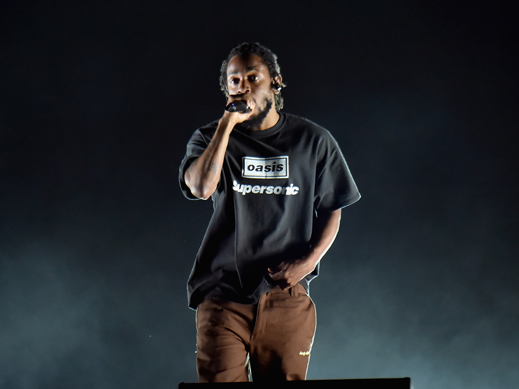 Kendrick Lamar performs on the Rock Stage during day 1 of Grandoozy on Sept. 14, 2018, in Denver, Colo.