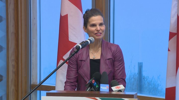 Science and Sport Minister Kirsty Duncan announces Indigenous research funding while in Saskatoon.