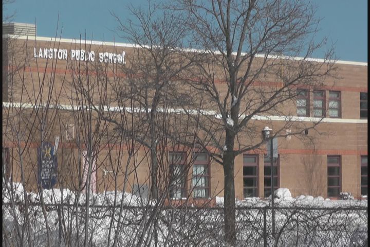 Langton Public School and Fenelon Falls Secondary School were placed under hold and secure on Monday morning.