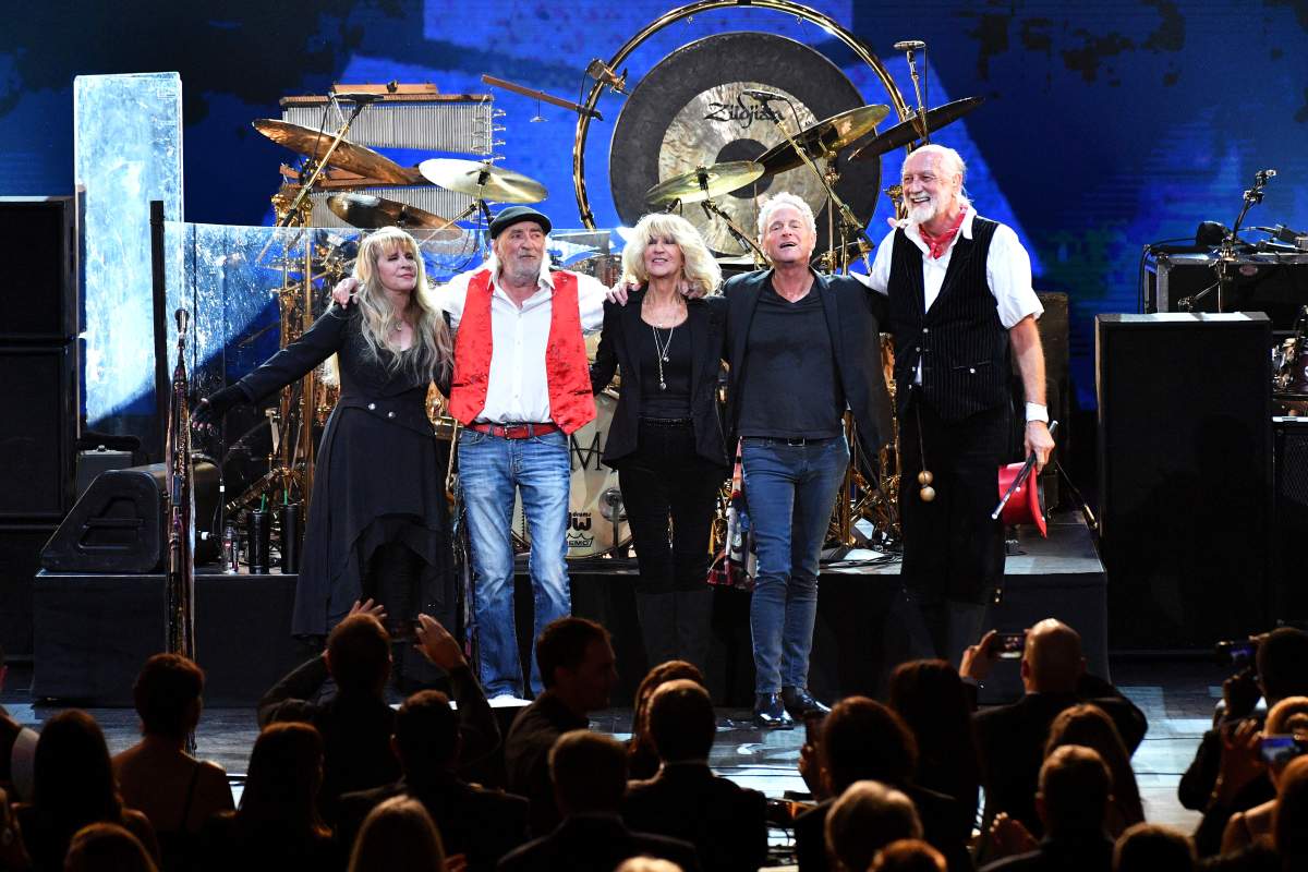 (L-R) Stevie Nicks, John and Christine McVie, Lindsey Buckingham and Mick Fleetwood of Fleetwood Mac at Radio City Music Hall on Jan. 26, 2018, in New York City.
