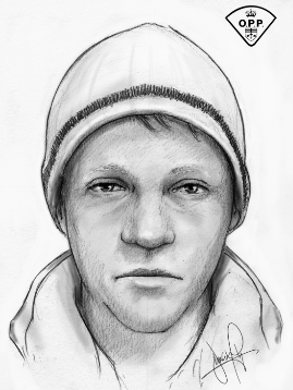 Central Hastings OPP released this composite sketch of a suspect in a reported gas station robbery in Marmora.