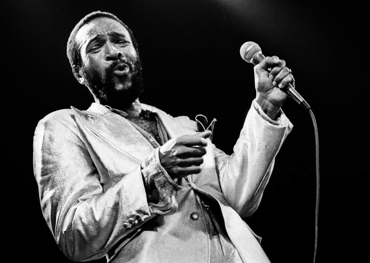 Marvin Gaye performs on stage at De Doelen, Rotterdam, Netherlands, July 1, 1980.