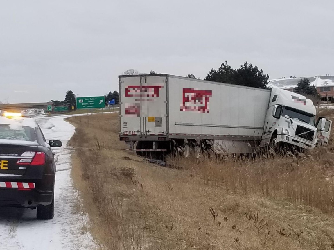 West Region OPP say officers responded to more than 40 collisions between 7 a.m. and 11:30 a.m. Monday.
