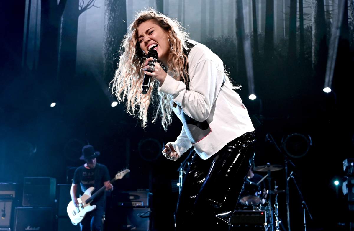 Miley Cyrus performs onstage during ‘I Am The Highway: A Tribute To Chris Cornell’ at The Forum on Jan. 16, 2019, in Inglewood, Calif.