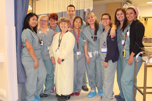The team from the Royal Victoria Hospital birthing centre that delivered baby Mariella on Tues., Jan. 1, 2019.