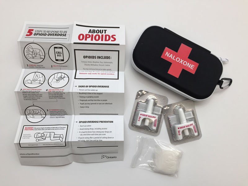 A naloxone kit and pamphlet as shown in a tweet from Southwestern Public Health.
