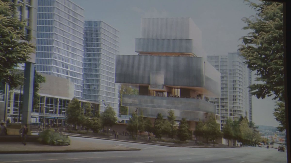 An artist's rendition of what the new Vancouver Art Gallery will look like.