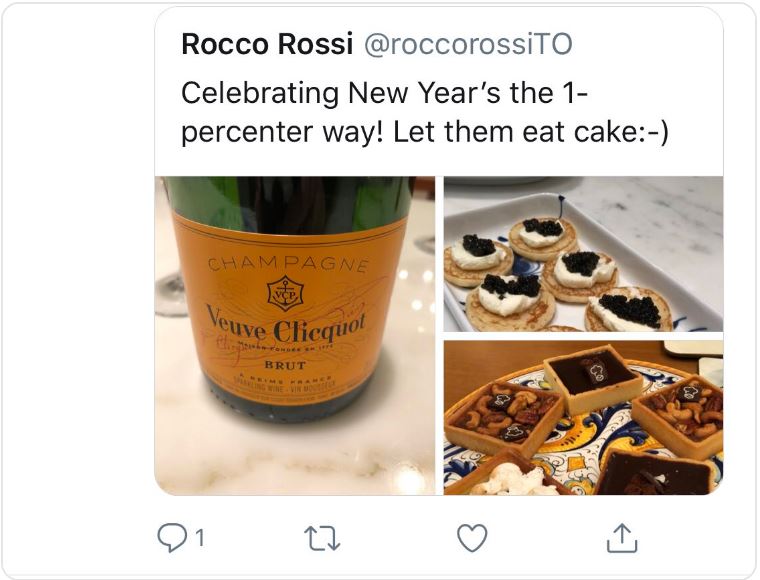 This Tweet was originally posted by the President of the Ontario Chamber of Commerce, Rocco Rossi.