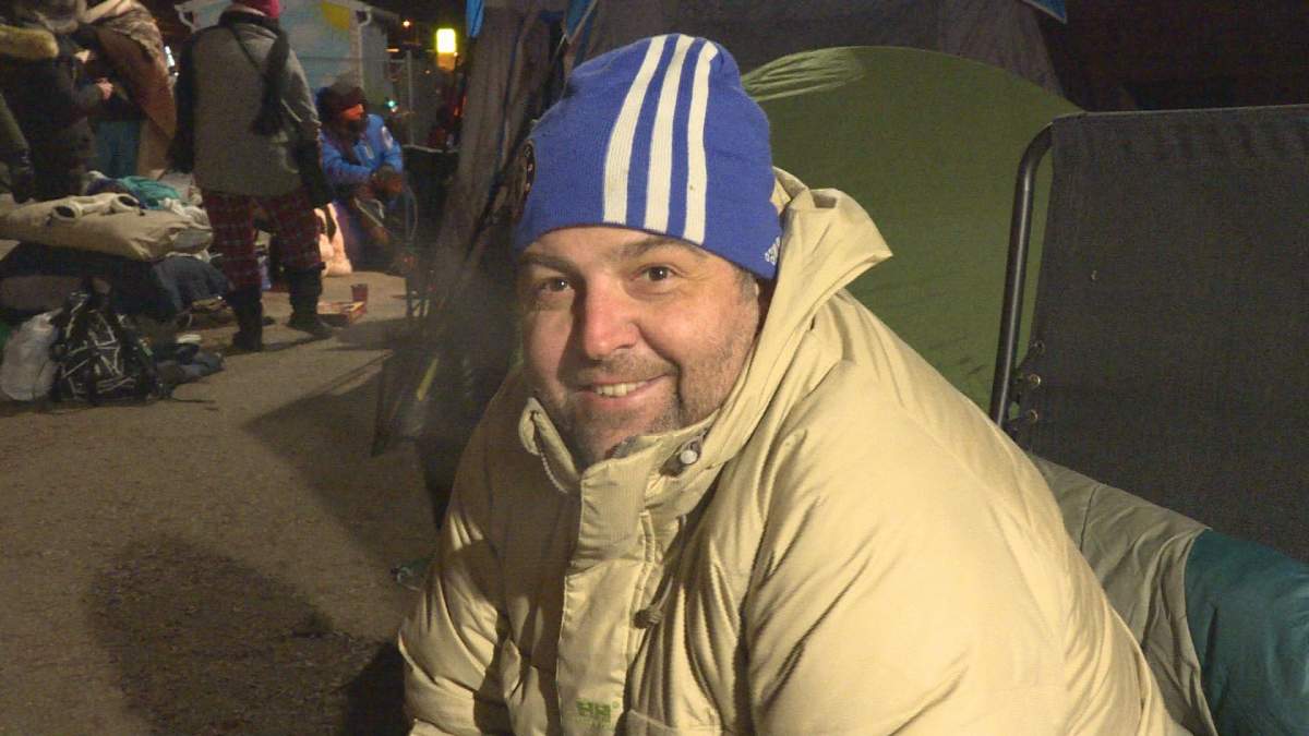Parent Matthew Goldie said he arrived around 10 p.m. the evening before registration day to guarantee his daughter a spot in French immersion. He slept on a mat and was using a camp stove to make tea.
